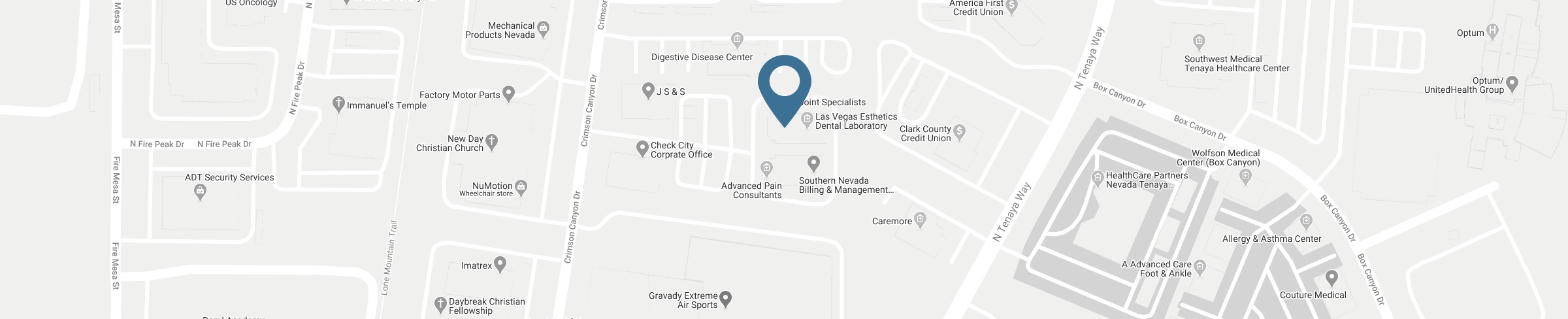 map of Dr. Manning's Orthopedic Office